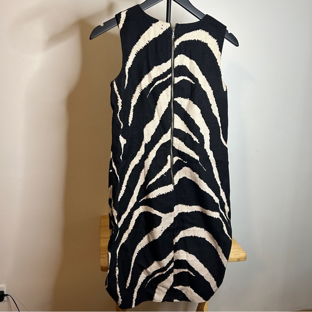 LOFT Black and White Zebra Pattern Mini Dress - Picture 6 of 13